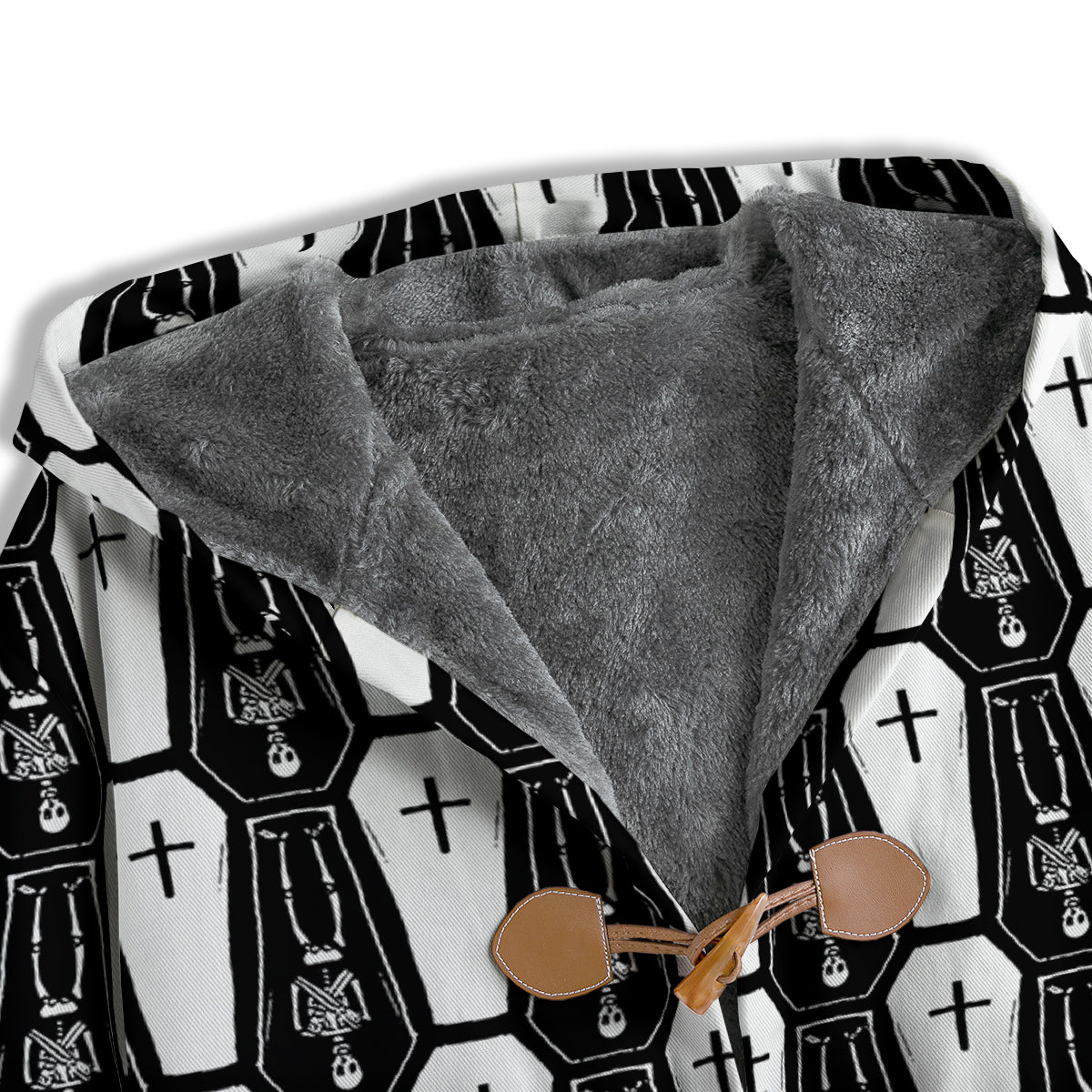 Coffin And Skeleton Print Pattern Men's Windbreaker Jacket-grizzshop
