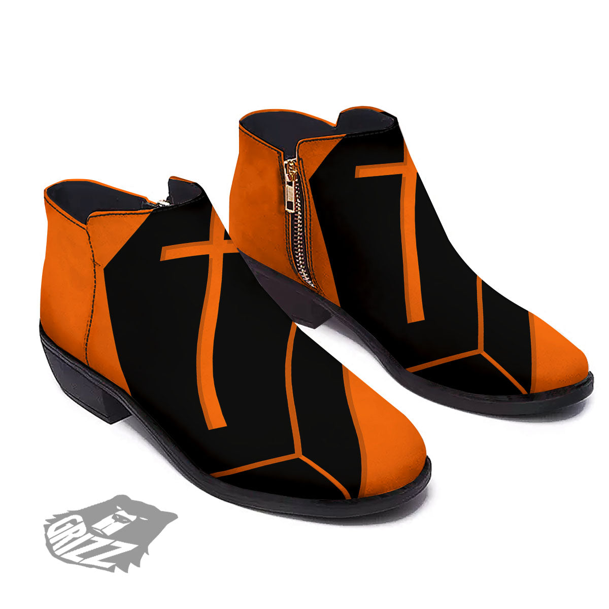 Coffin Halloween Vampire Print Ankle Boots-grizzshop