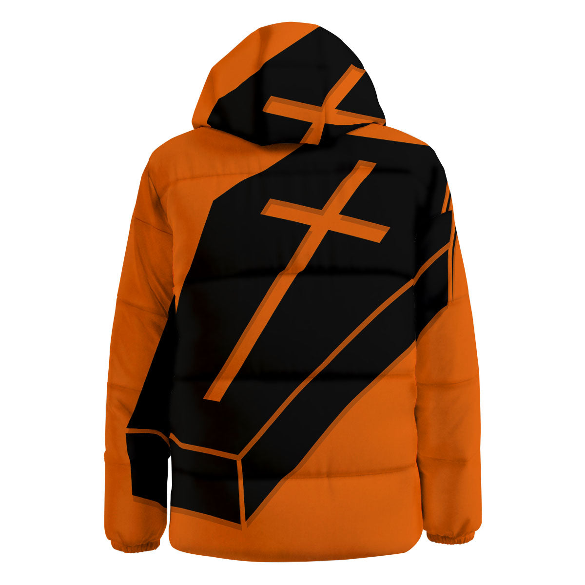 Coffin Halloween Vampire Print Down Jacket-grizzshop