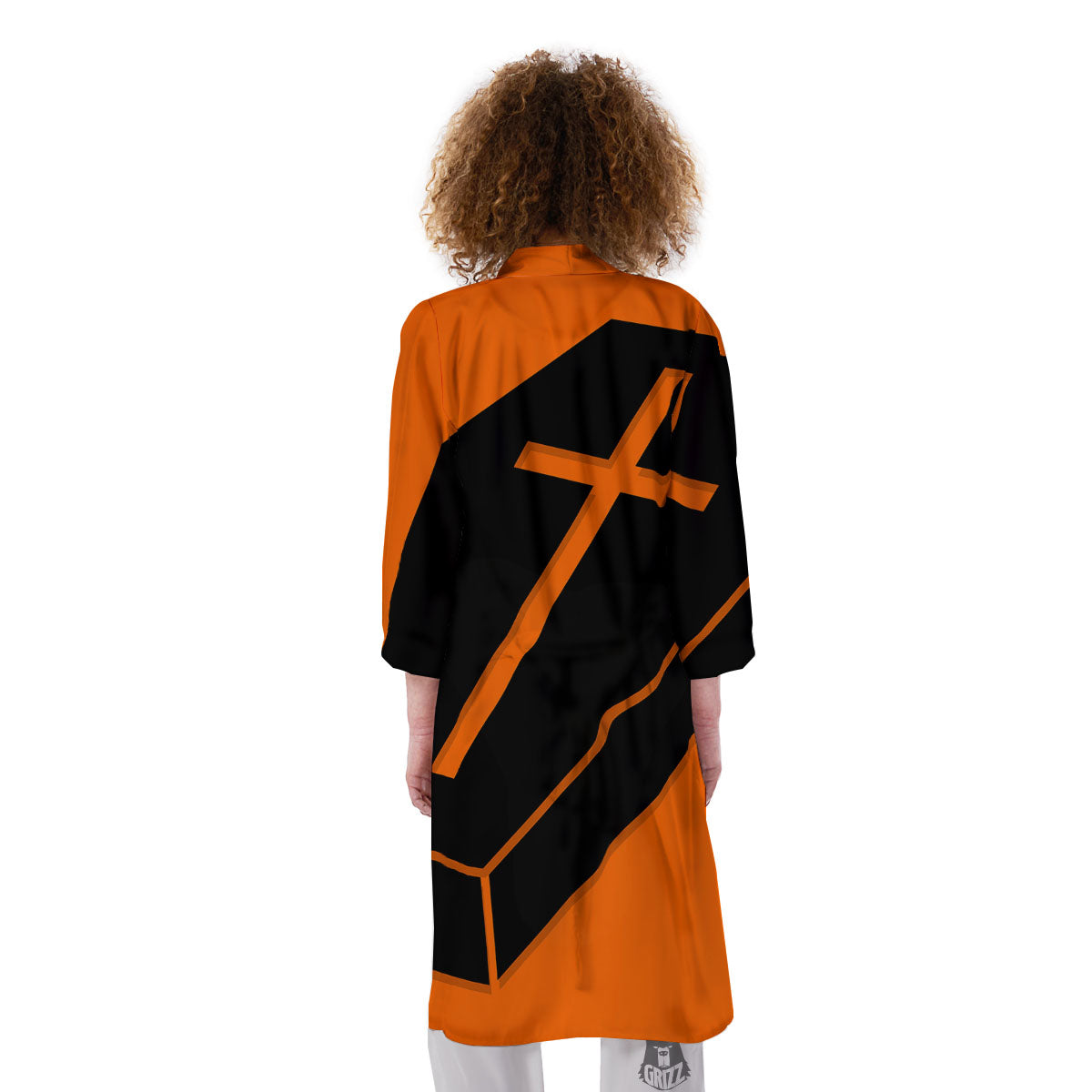 Coffin Halloween Vampire Print Kimono-grizzshop