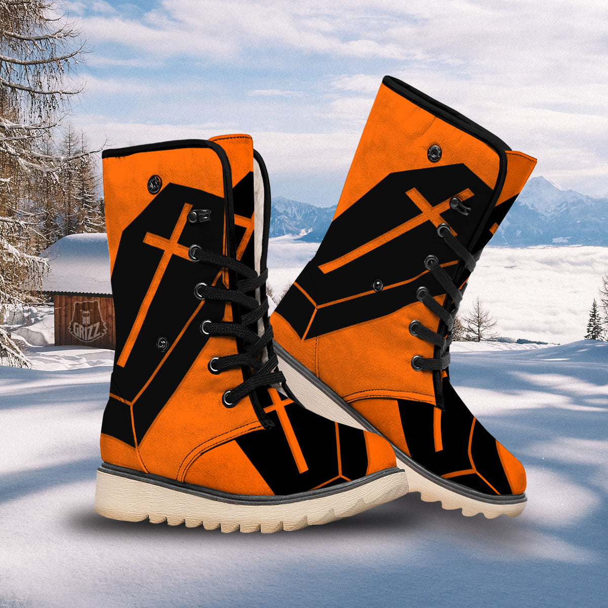 Coffin Halloween Vampire Print Snow Boots-grizzshop