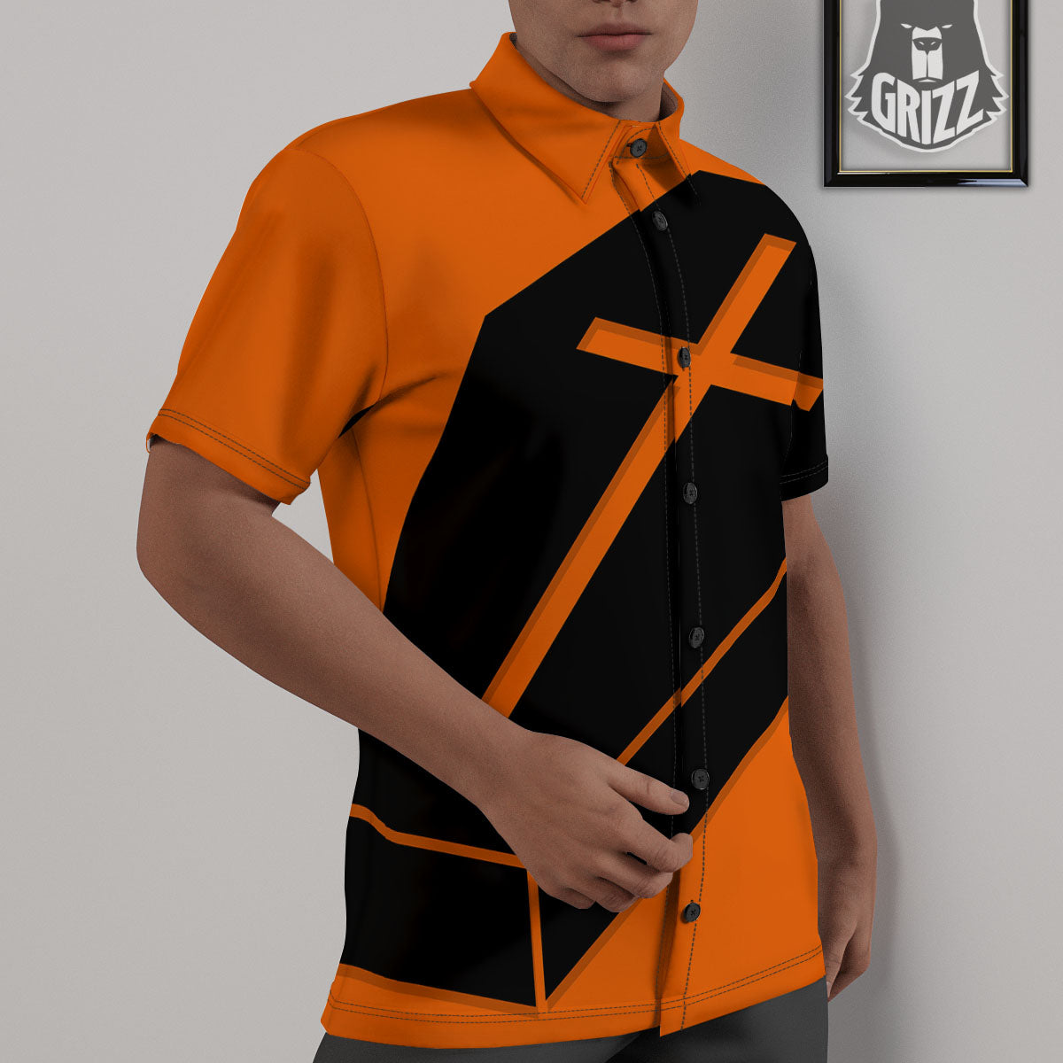 Coffin Halloween Vampire Print Untucked Shirts-grizzshop