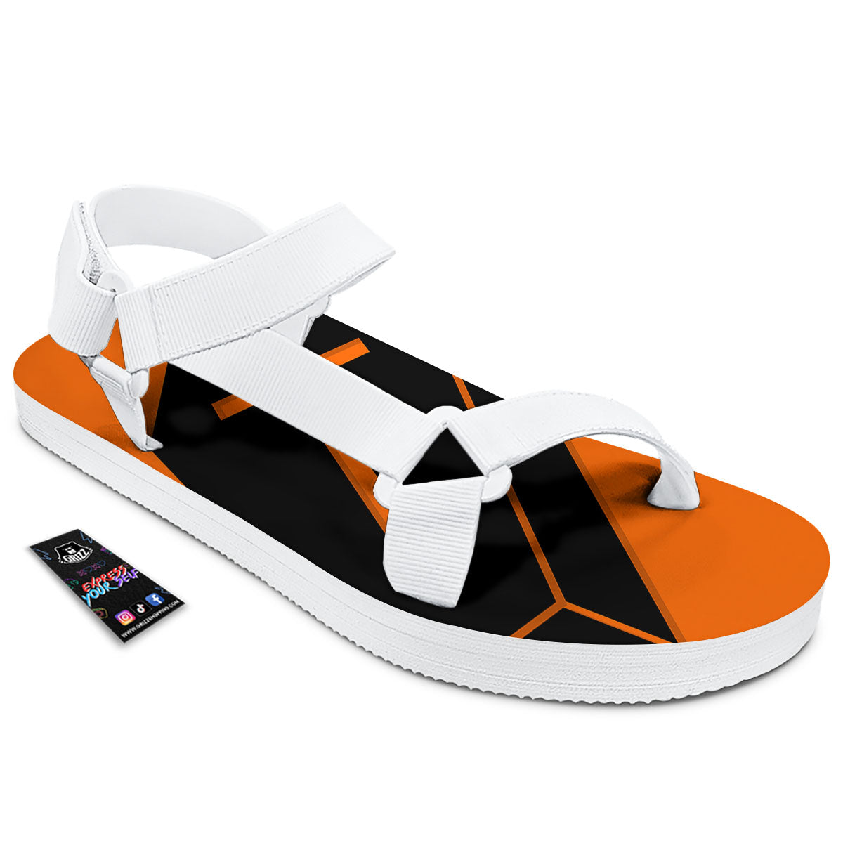 Coffin Halloween Vampire Print White Open Toe Sandals-grizzshop