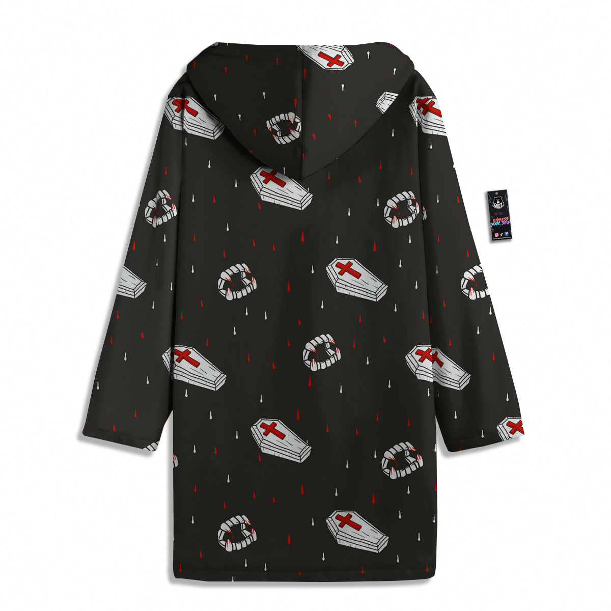 Coffin Vampire Print Pattern Men's Windbreaker Jacket-grizzshop