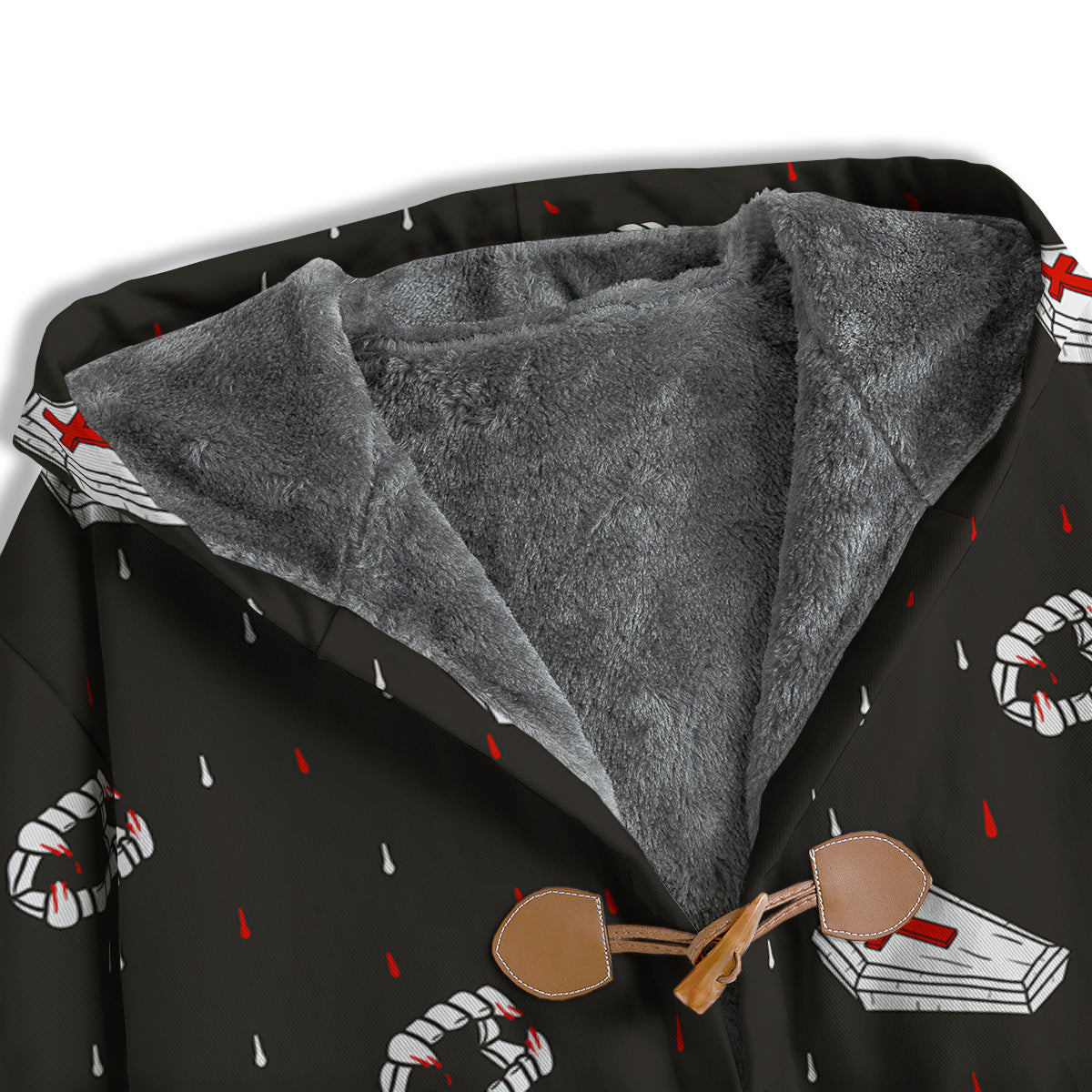 Coffin Vampire Print Pattern Men's Windbreaker Jacket-grizzshop