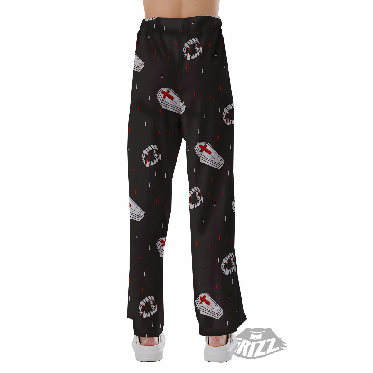 Coffin Vampire Print Pattern Pajama Pants-grizzshop