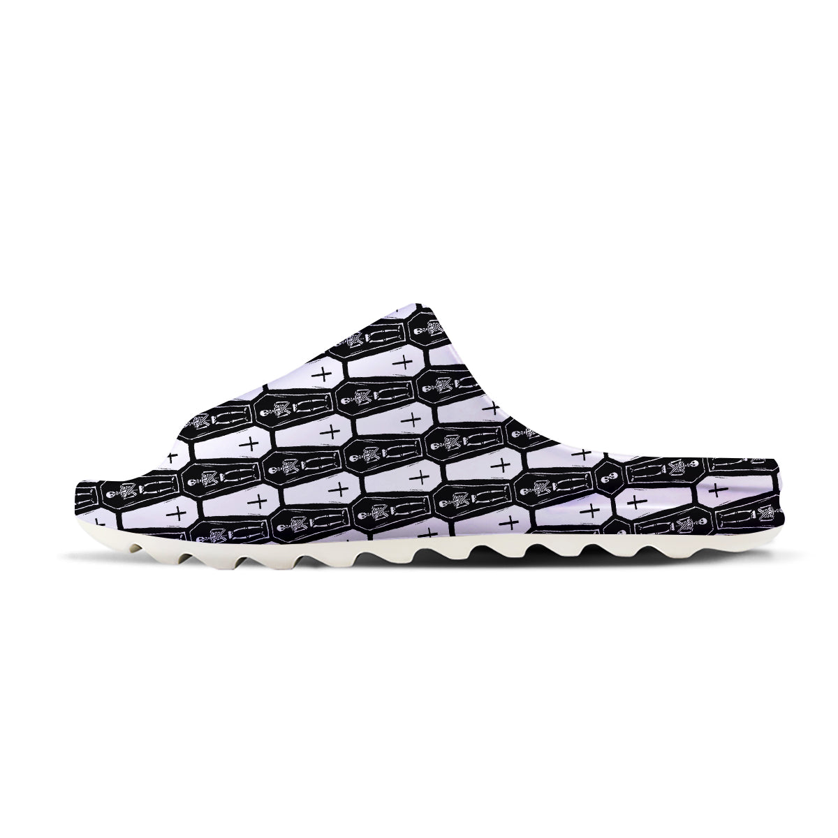 Coffin And Skeleton Print Pattern Sandals-grizzshop