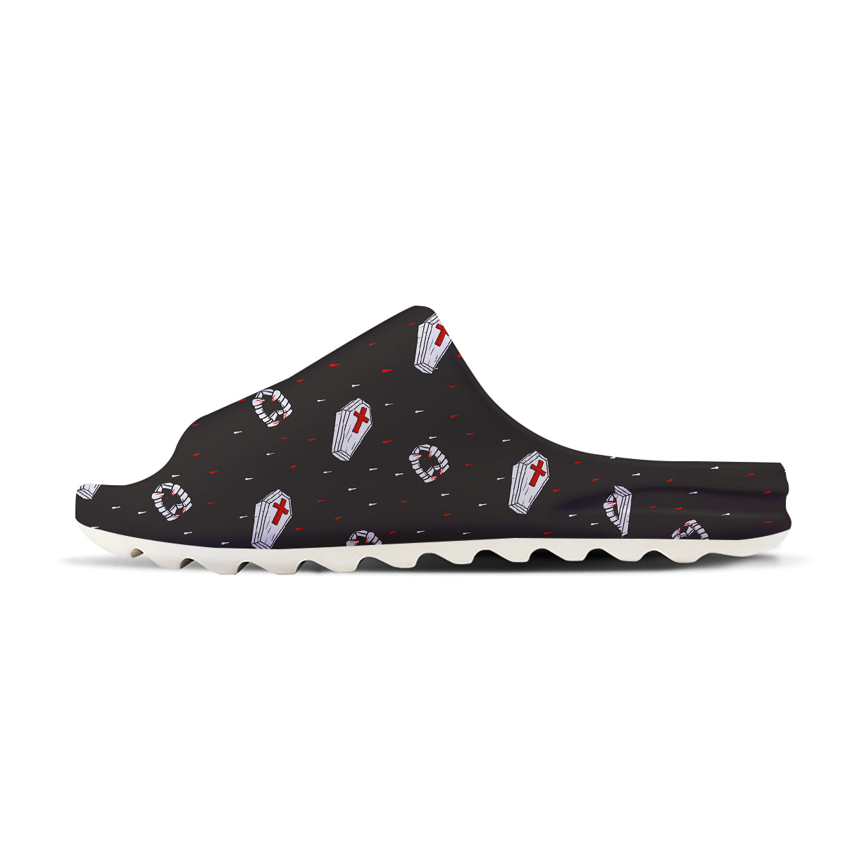 Coffin Vampire Print Pattern Sandals-grizzshop