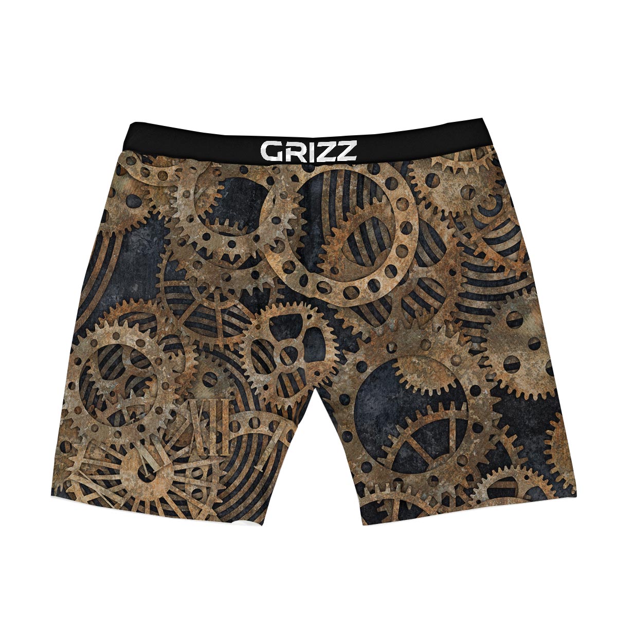 Cogs And Gears Steampunk Brass Print Boxer Briefs-grizzshop