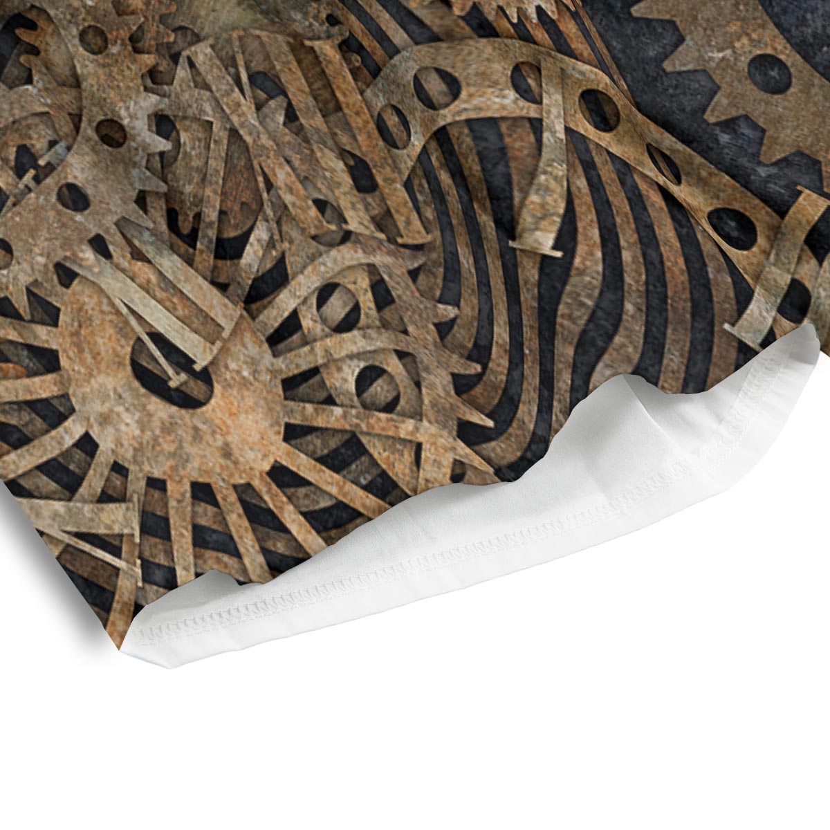 Cogs And Gears Steampunk Brass Print Men's Athletic Shorts