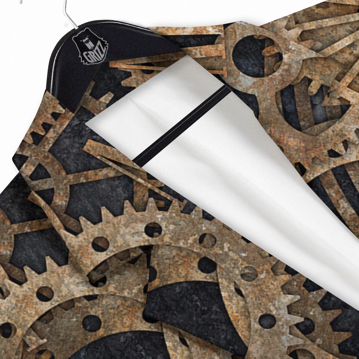Cogs And Gears Steampunk Brass Print Men's Sport Coat-grizzshop