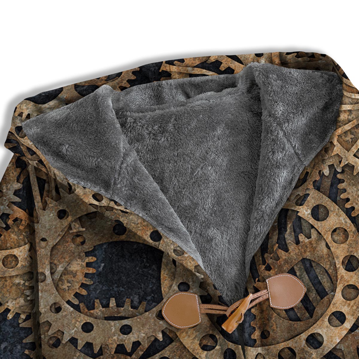 Cogs And Gears Steampunk Brass Print Men's Windbreaker Jacket-grizzshop