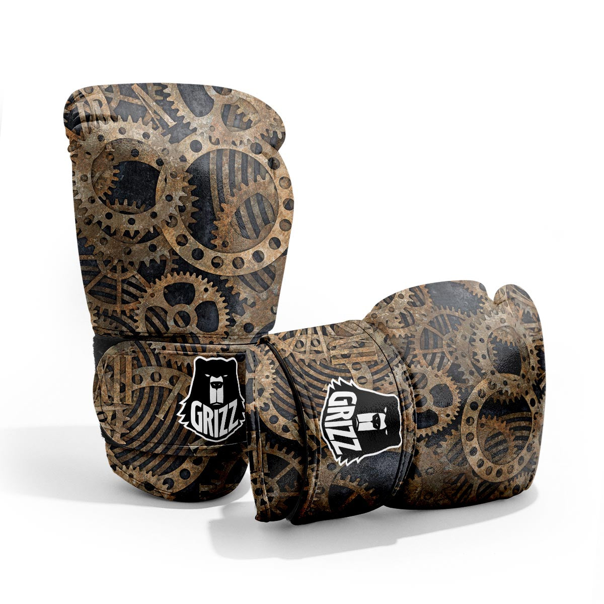 Cogs And Gears Steampunk Brass Print Pro Boxing Glove