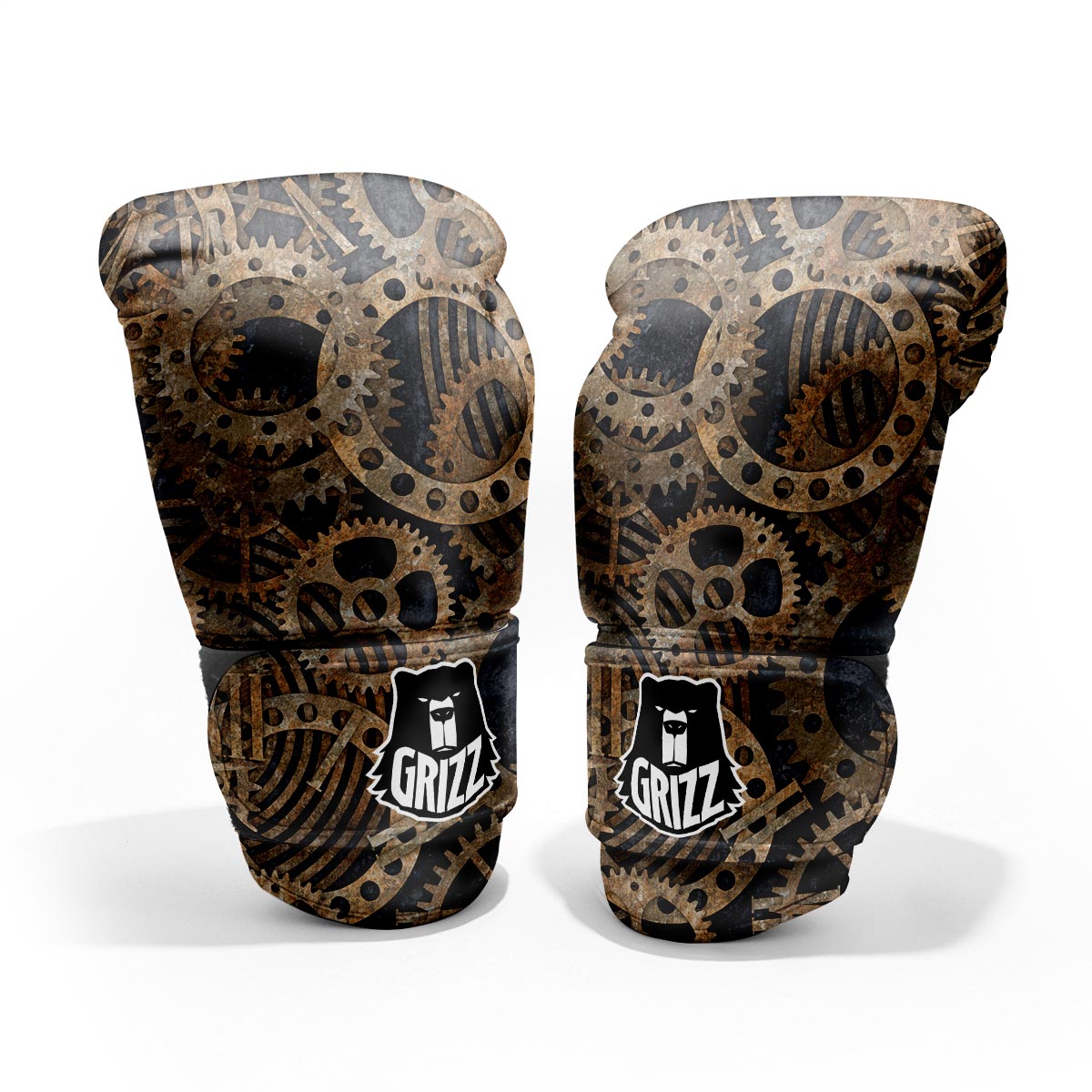 Cogs And Gears Steampunk Brass Print Pro Boxing Glove