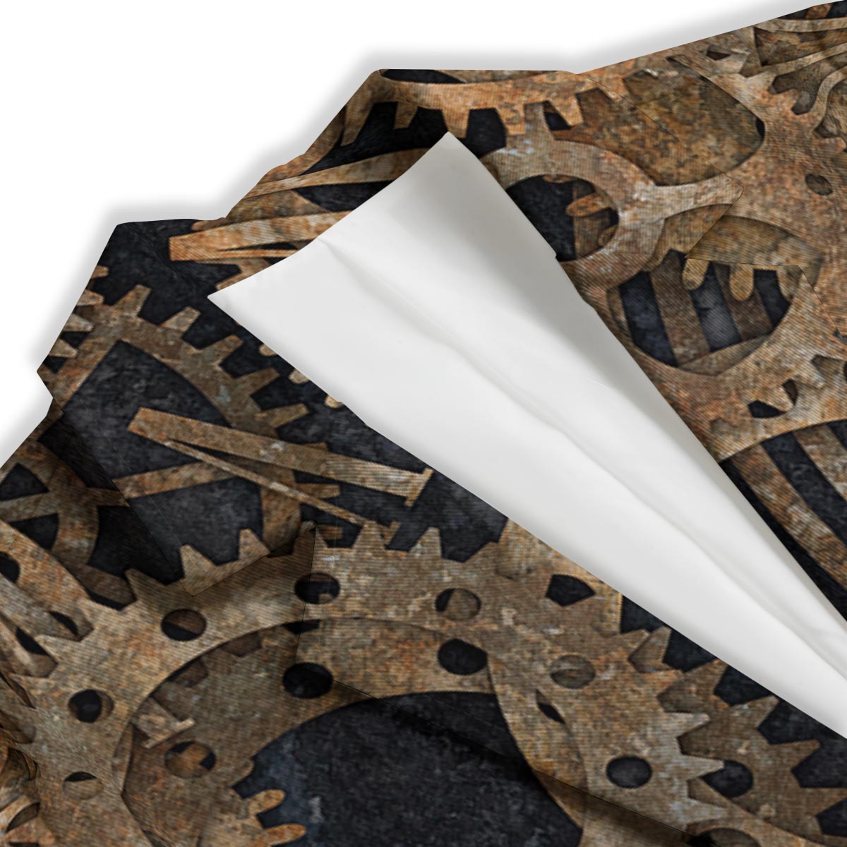 Cogs And Gears Steampunk Brass Print Women's Blazer-grizzshop
