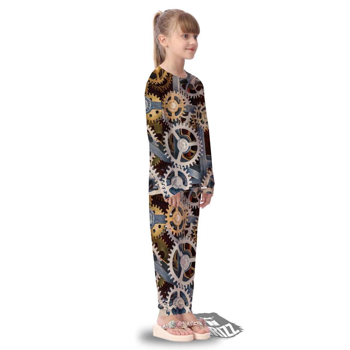 Cogs And Steampunk Gears Print Kid's Pajamas-grizzshop