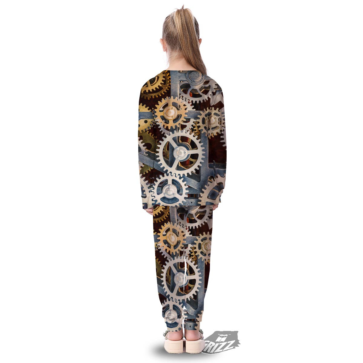 Cogs And Steampunk Gears Print Kid's Pajamas-grizzshop