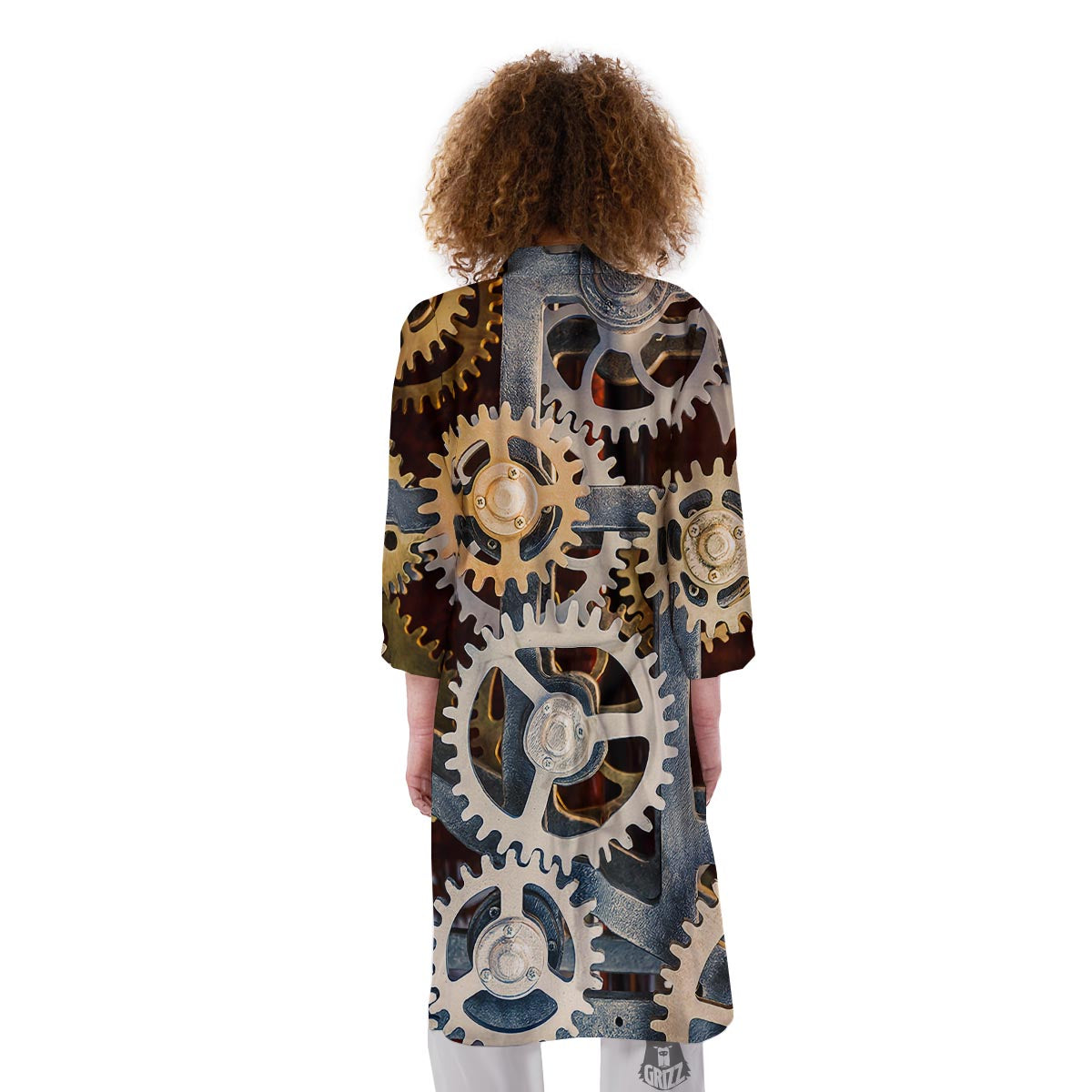 Cogs And Steampunk Gears Print Kimono-grizzshop