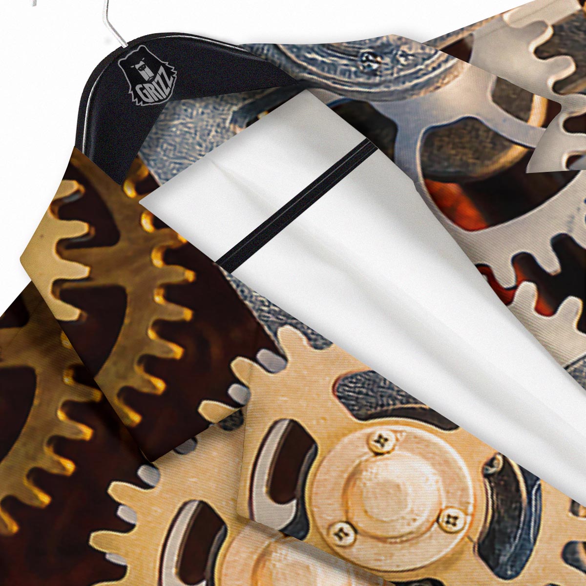 Cogs And Steampunk Gears Print Men's Sport Coat-grizzshop