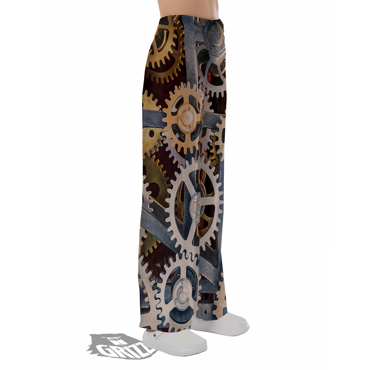 Cogs And Steampunk Gears Print Pajama Pants-grizzshop