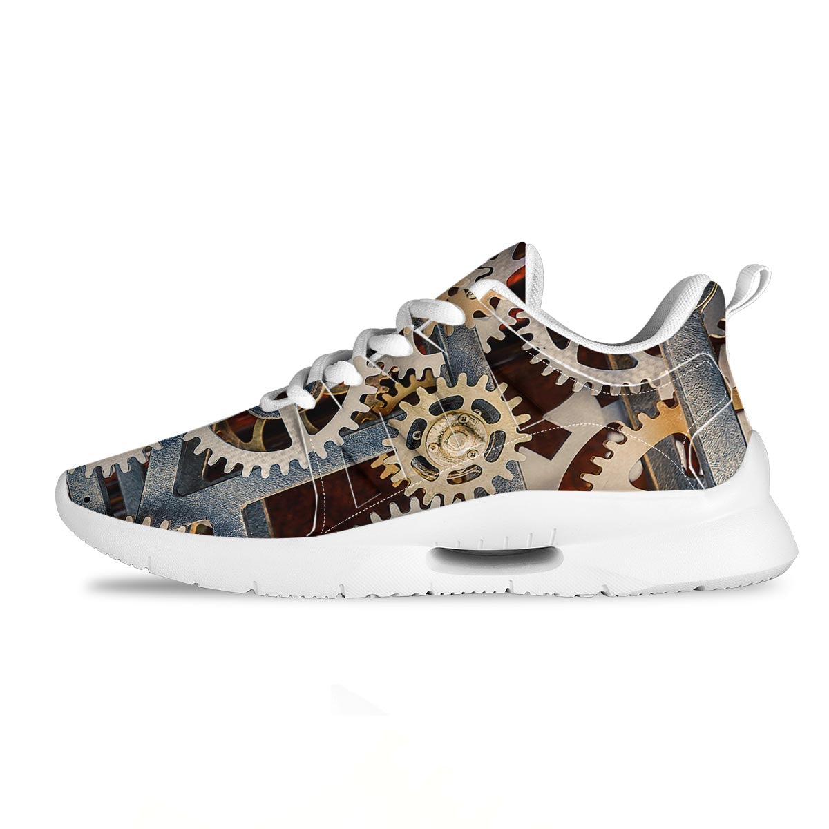 Cogs And Steampunk Gears Print Tennis Shoes-grizzshop