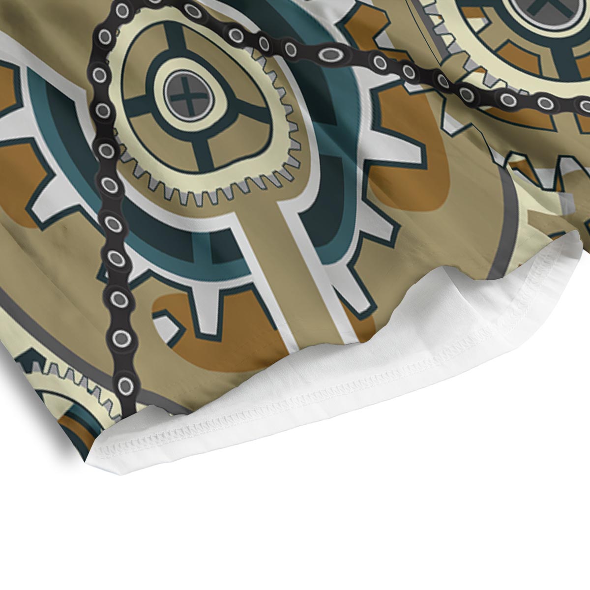 Cogwheels Steampunk Print Men's Athletic Shorts