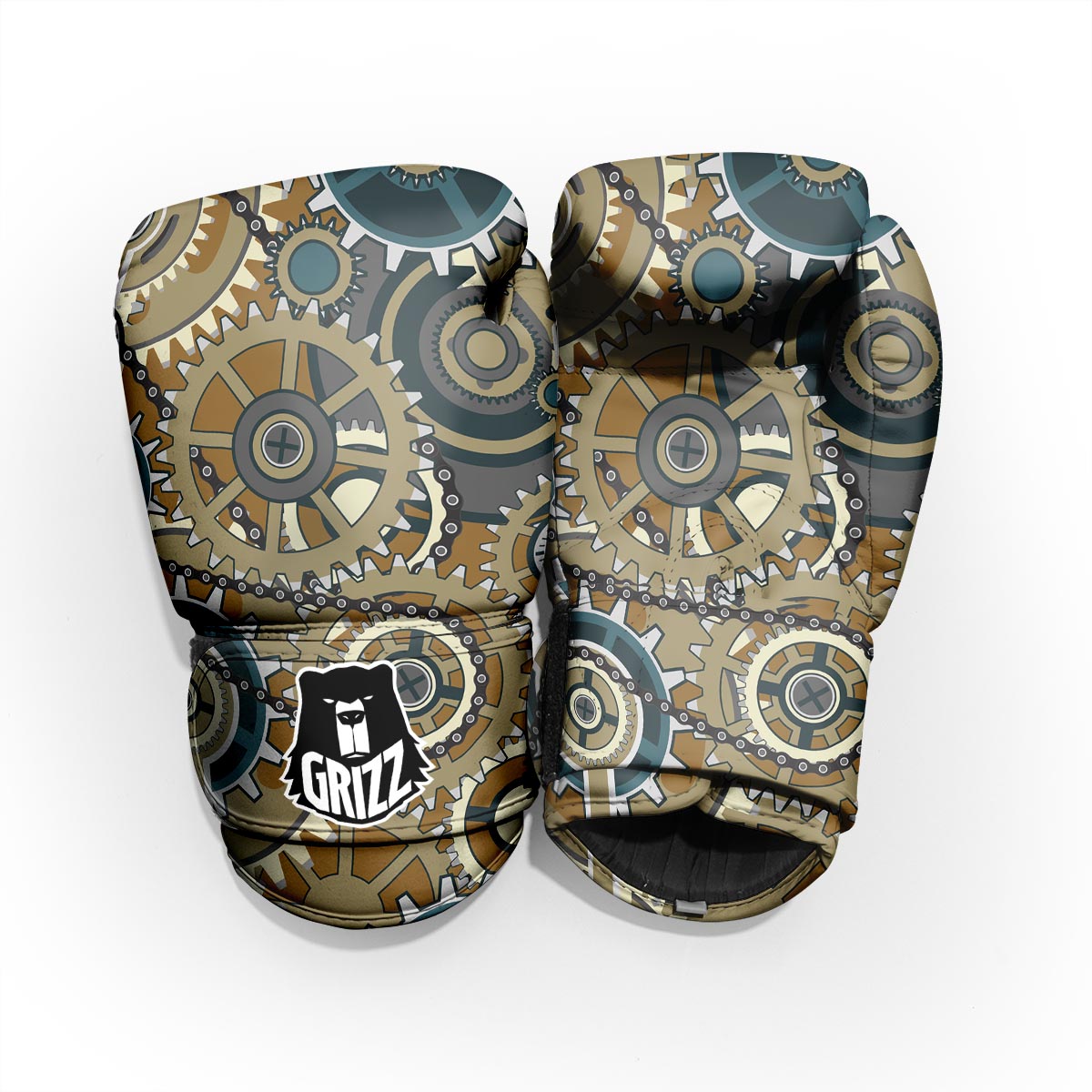 Cogwheels Steampunk Print Pro Boxing Glove