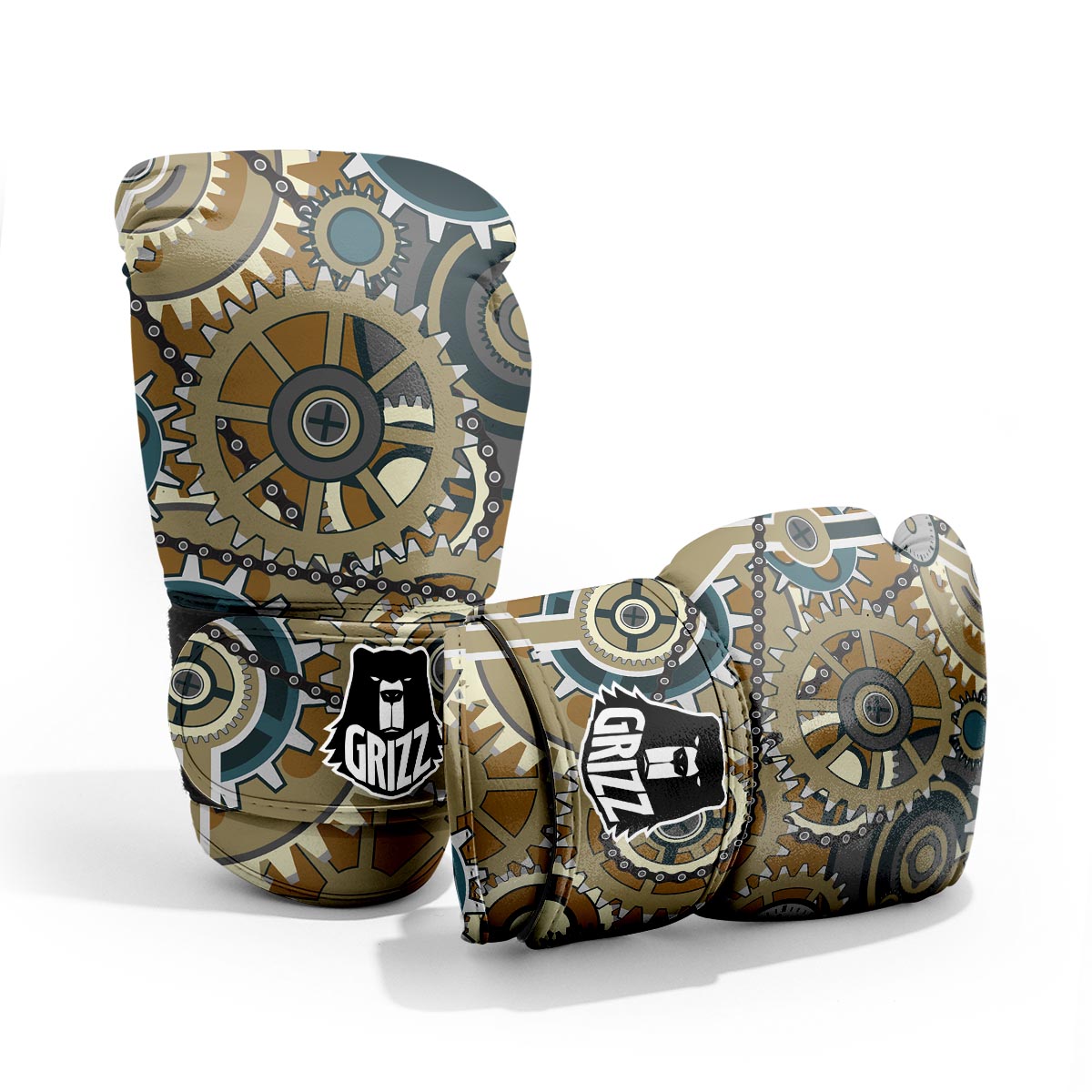 Cogwheels Steampunk Print Pro Boxing Glove