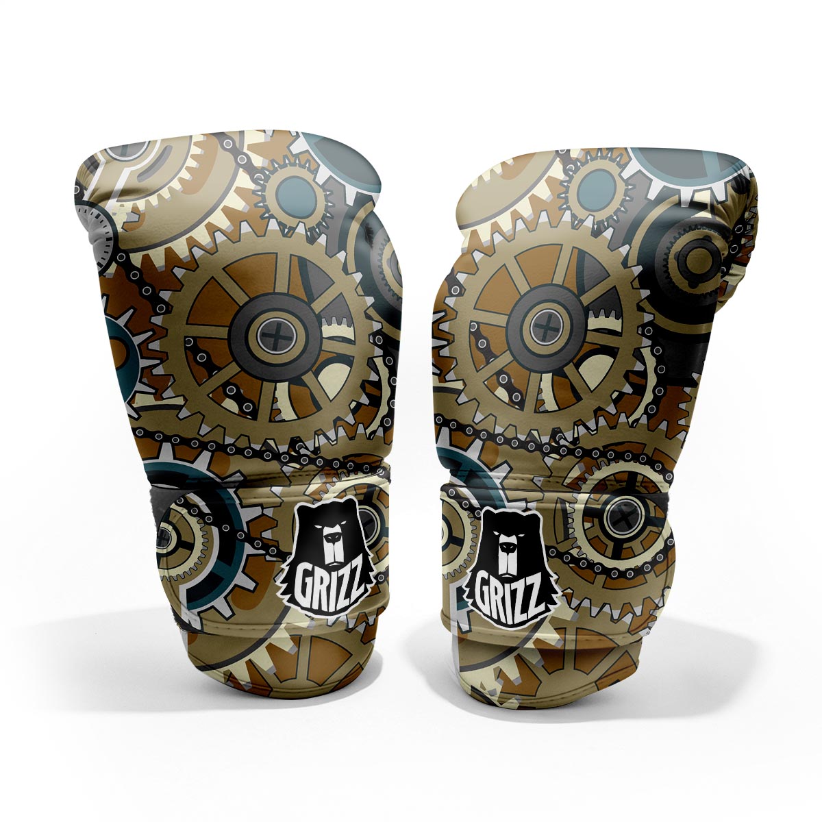 Cogwheels Steampunk Print Pro Boxing Glove