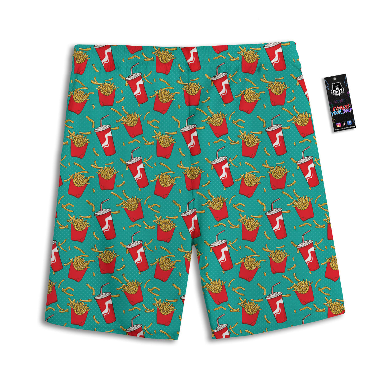 Cherry Blossom Japanese Print Pattern Men's Athletic Shorts