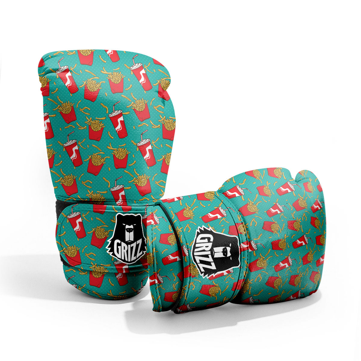Cola And French Fries Print Pattern Pro Boxing Glove
