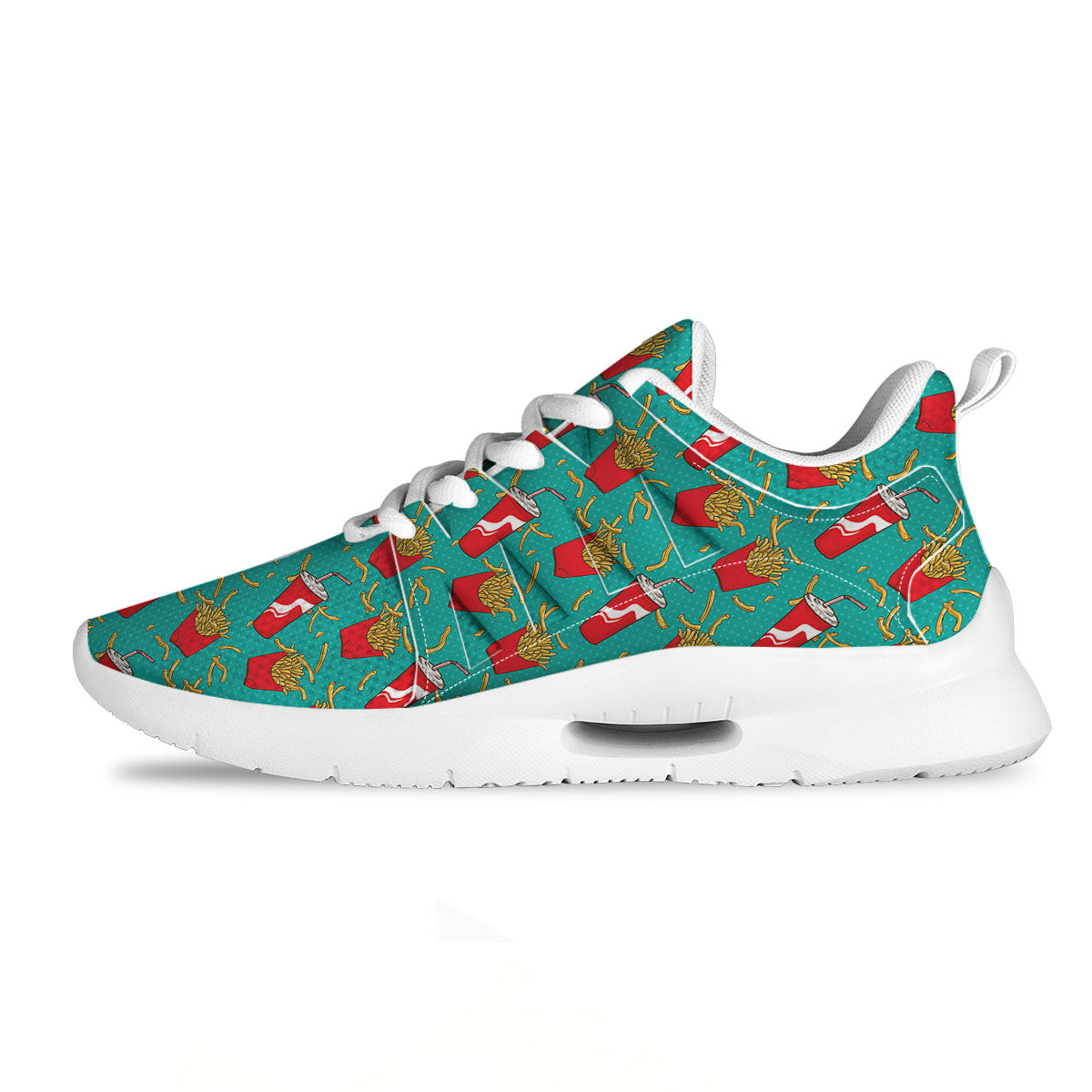 Cola And French Fries Print Pattern Tennis Shoes-grizzshop
