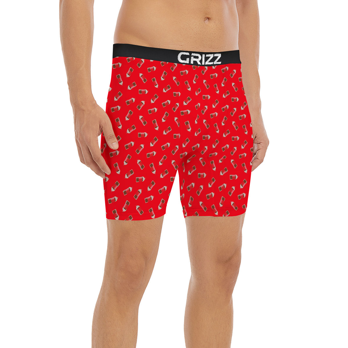 Cola Bottle Print Pattern Boxer Briefs-grizzshop