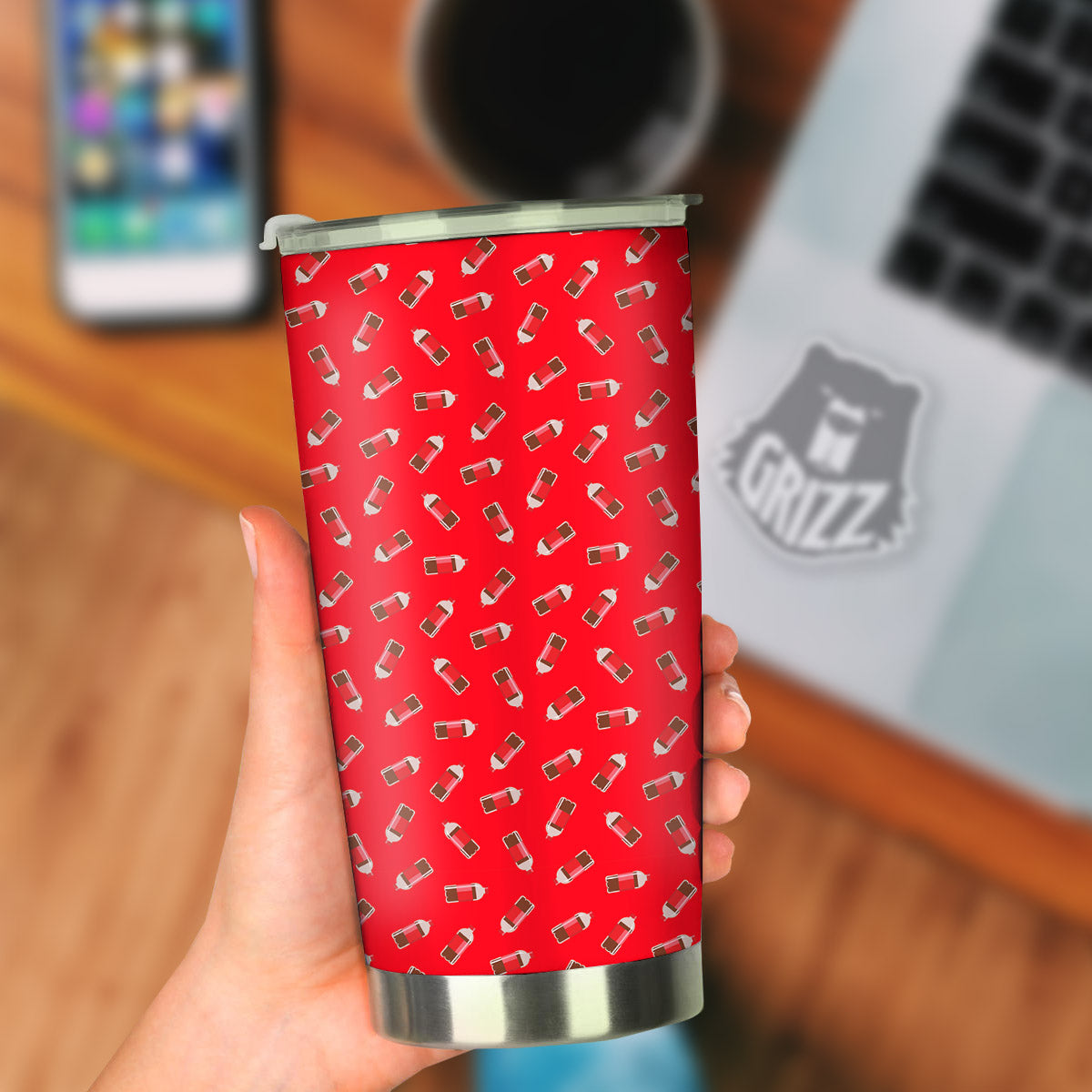 Cola Bottle Print Pattern Tumbler-grizzshop