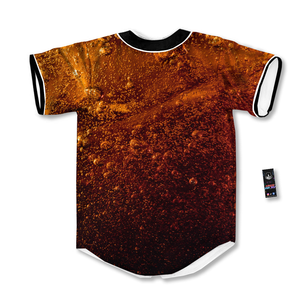 Cola Print Baseball Jersey-grizzshop