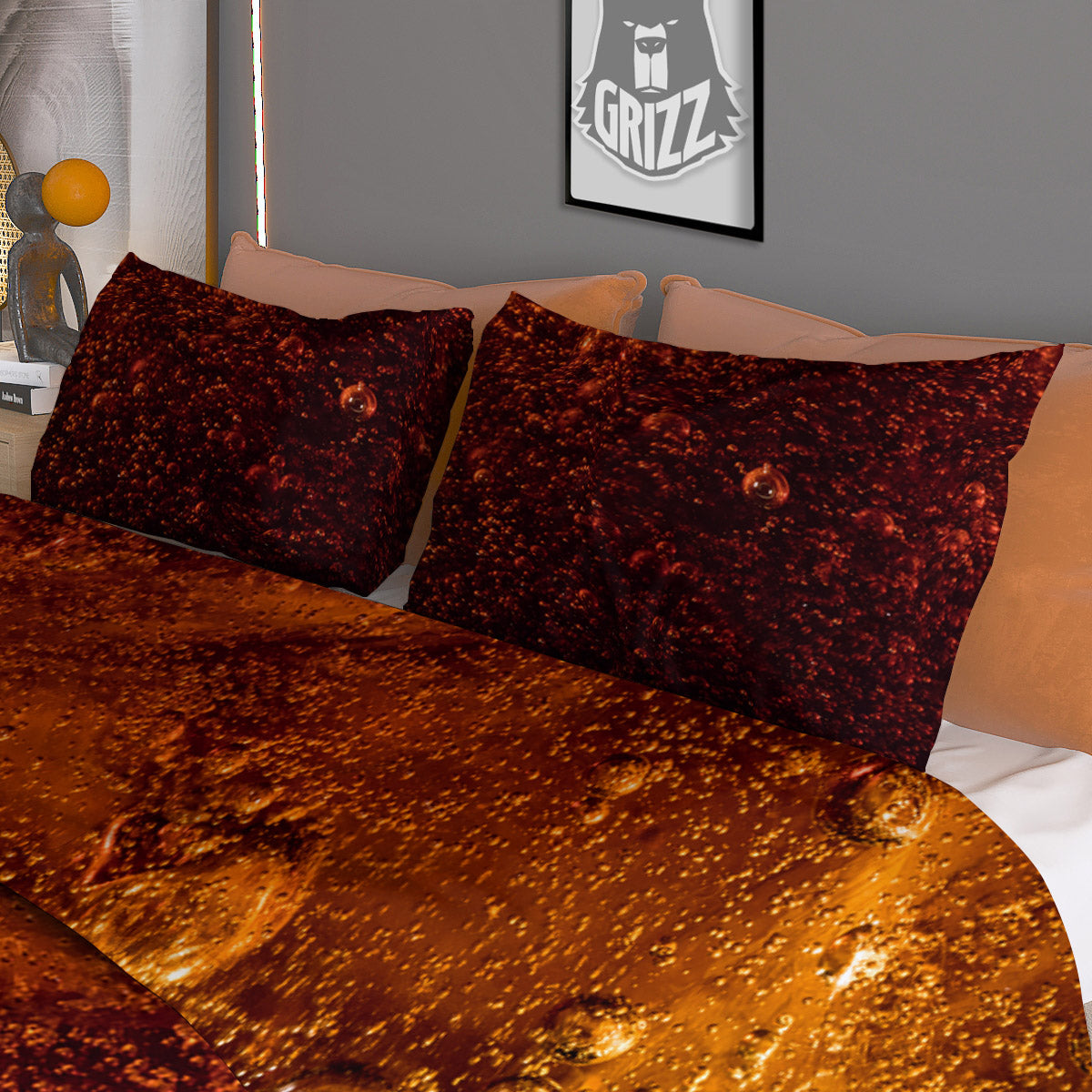 Dobermann Heart Print Pattern Duvet Cover Bedding Set