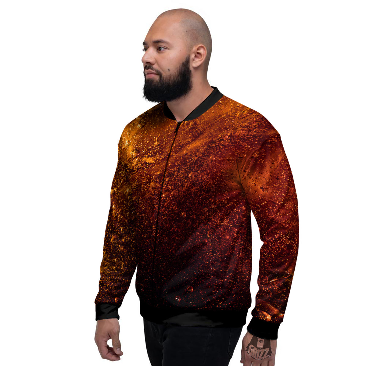Cola Print Men's Bomber Jacket-grizzshop