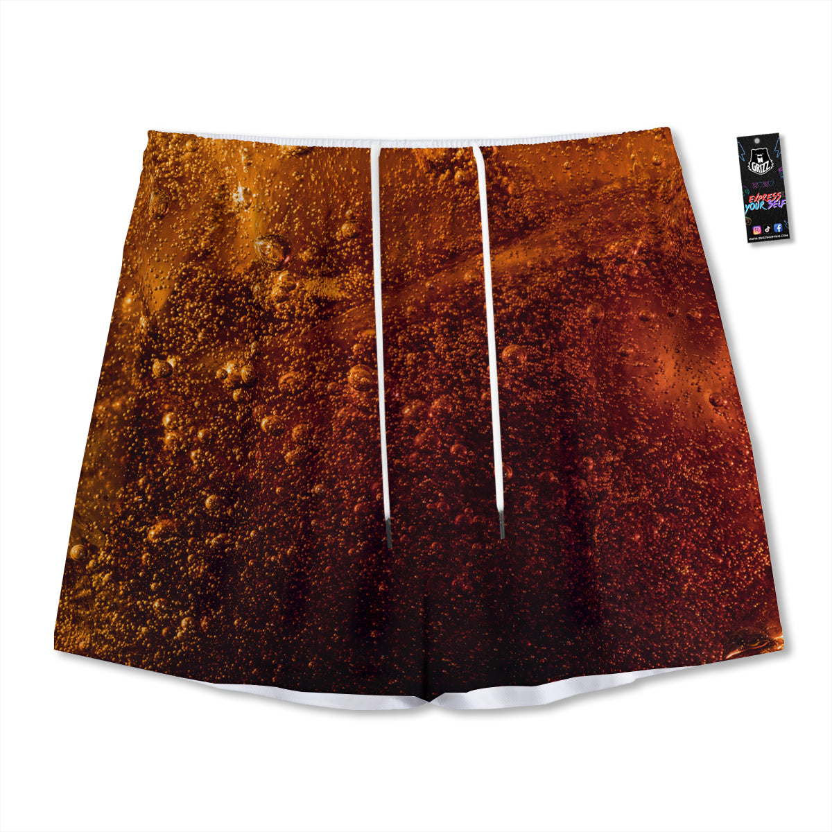 Dobermann Heart Print Pattern Mesh Shorts