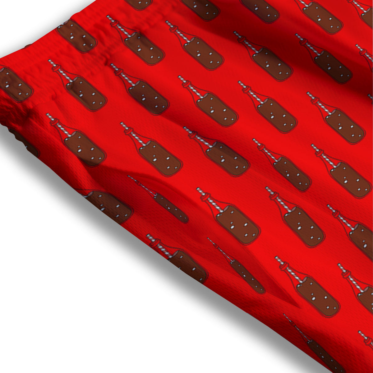 Cola Print Pattern Mesh Shorts-grizzshop