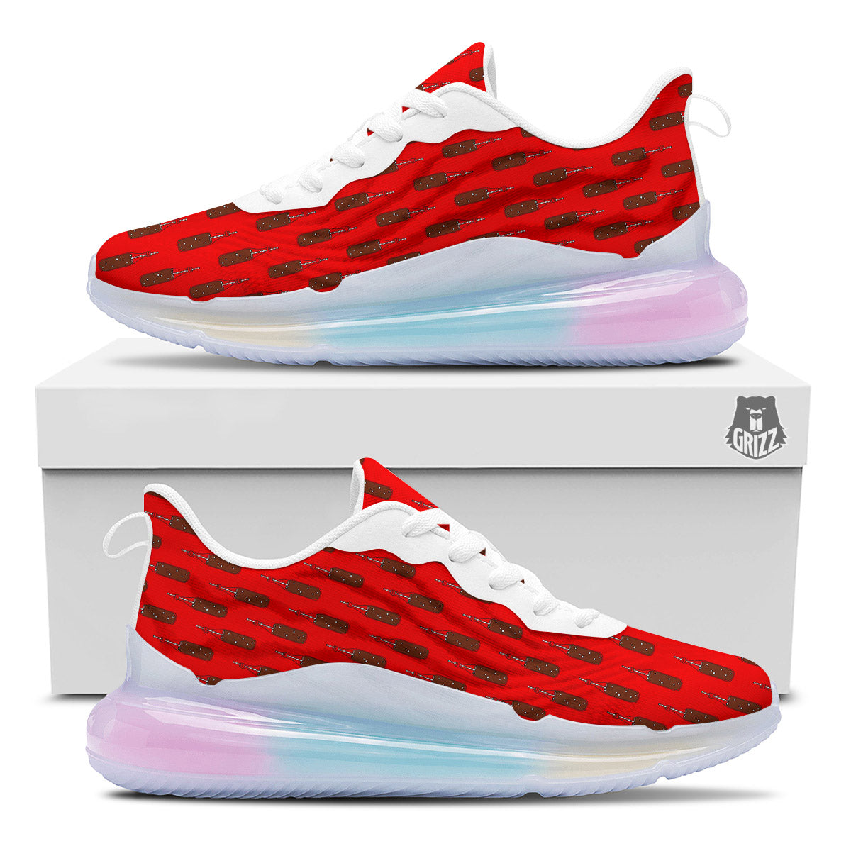 Cola Print Pattern Running Sneakers-grizzshop