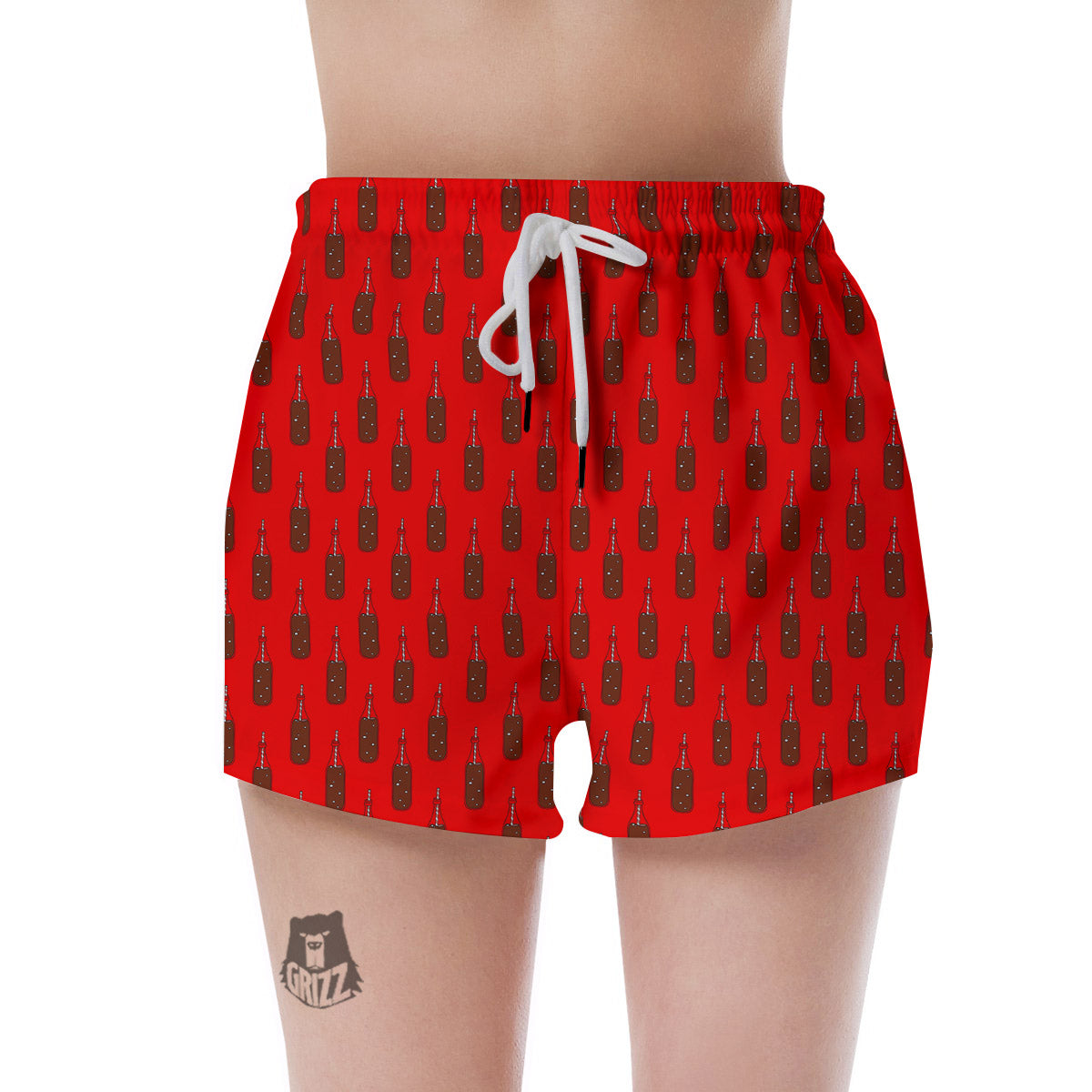 Cola Print Pattern Women's Shorts-grizzshop