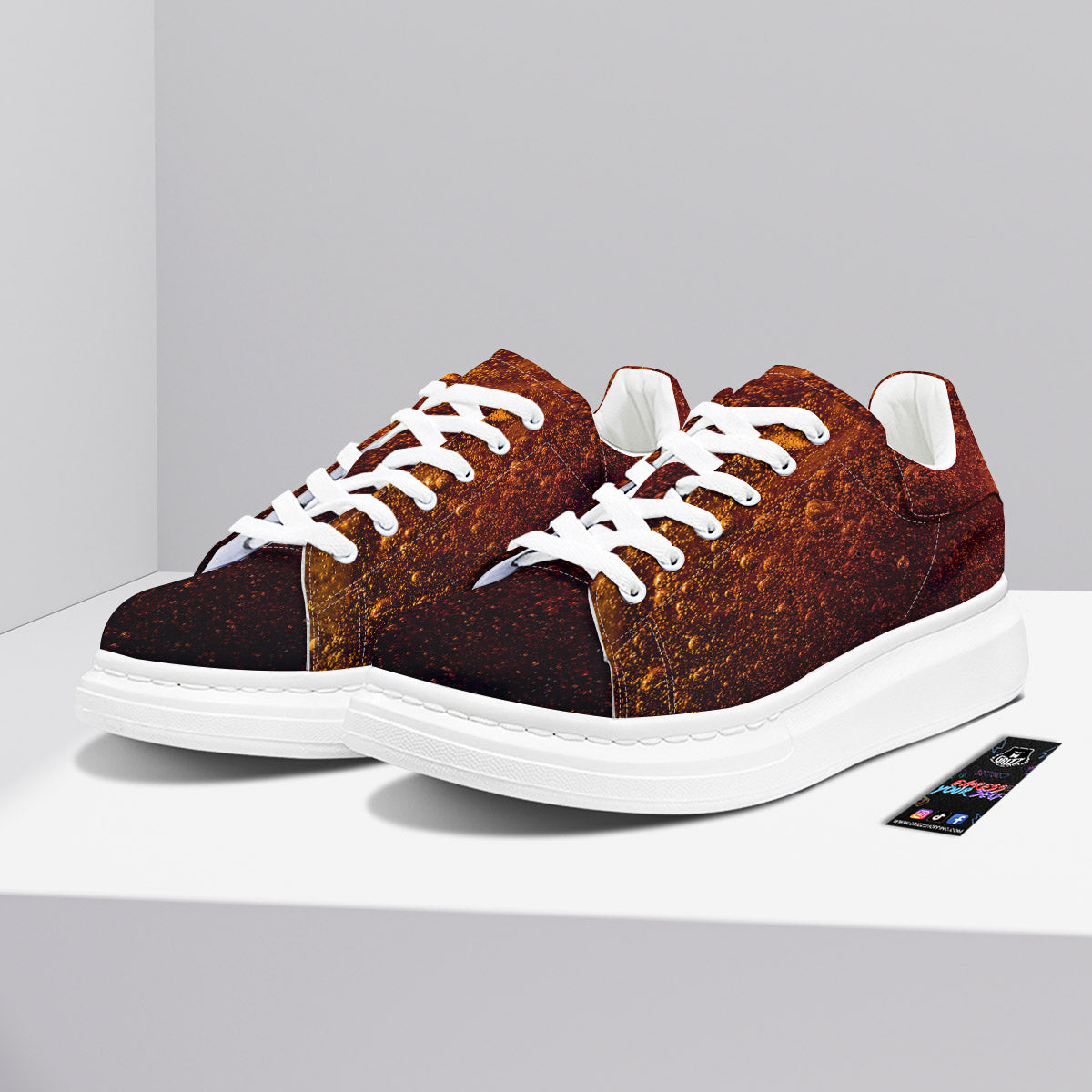 Cola Print Platform Shoes-grizzshop