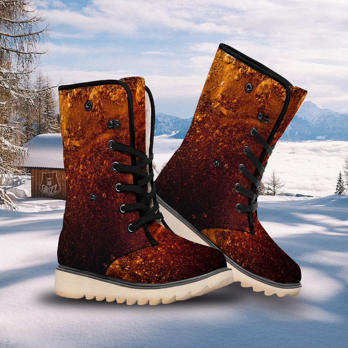 Cola Print Snow Boots-grizzshop