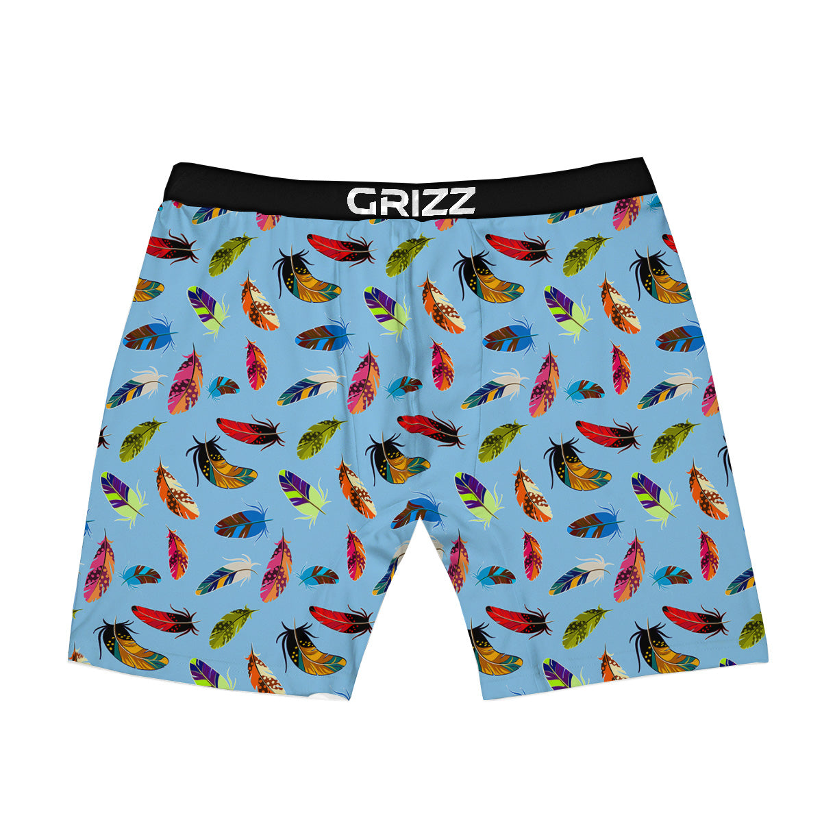 Colored Feathers Print Pattern Boxer Briefs-grizzshop