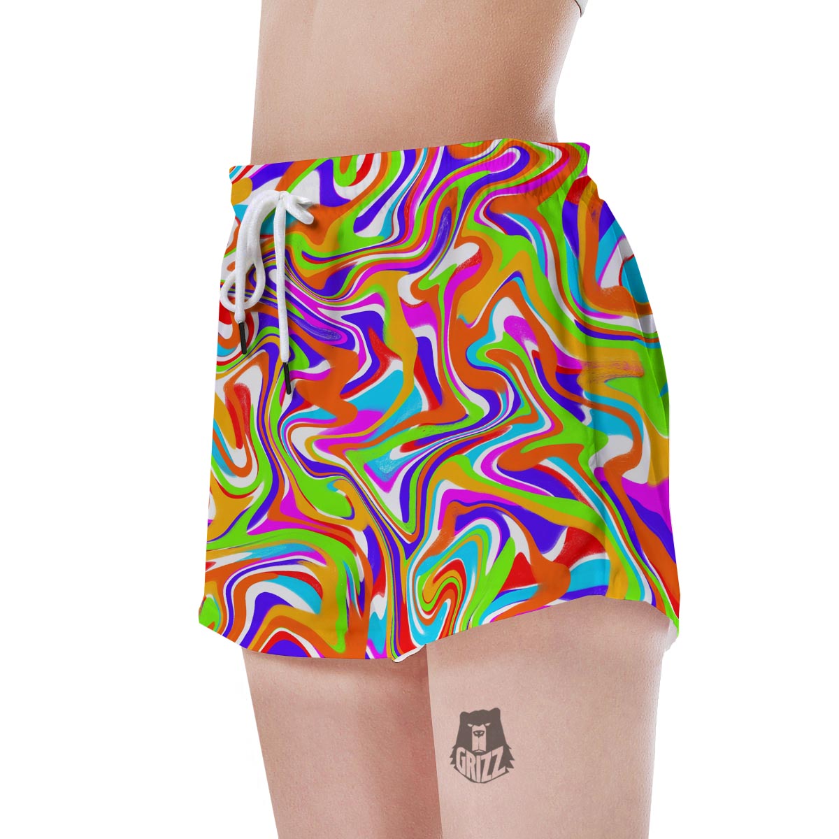 Colorful Abstract Women's Shorts-grizzshop