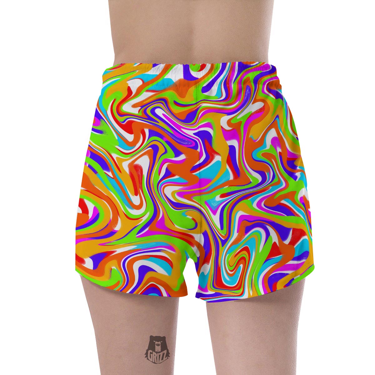 Colorful Abstract Women's Shorts-grizzshop