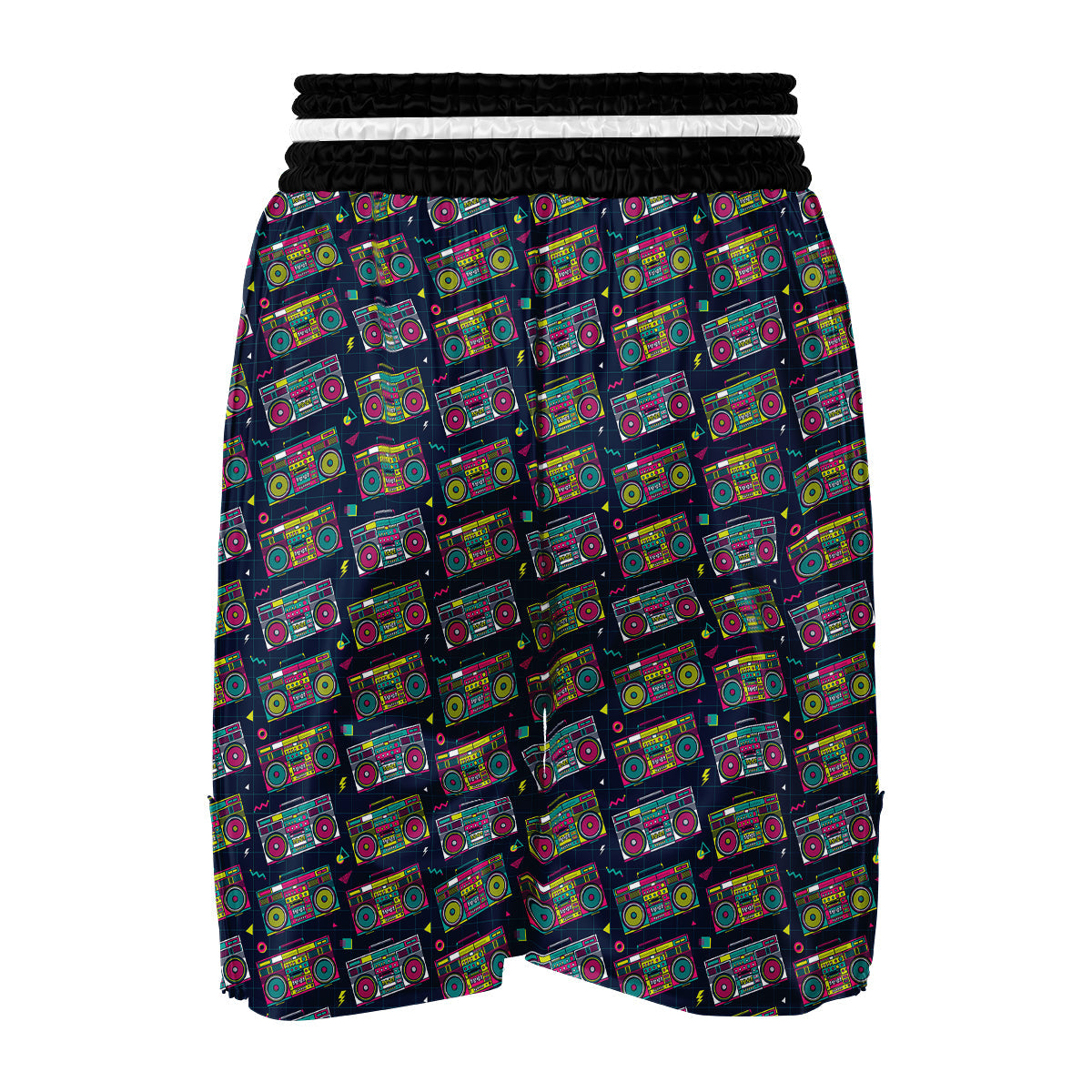 Colorful Boombox Print Pattern Boxing Shorts-grizzshop