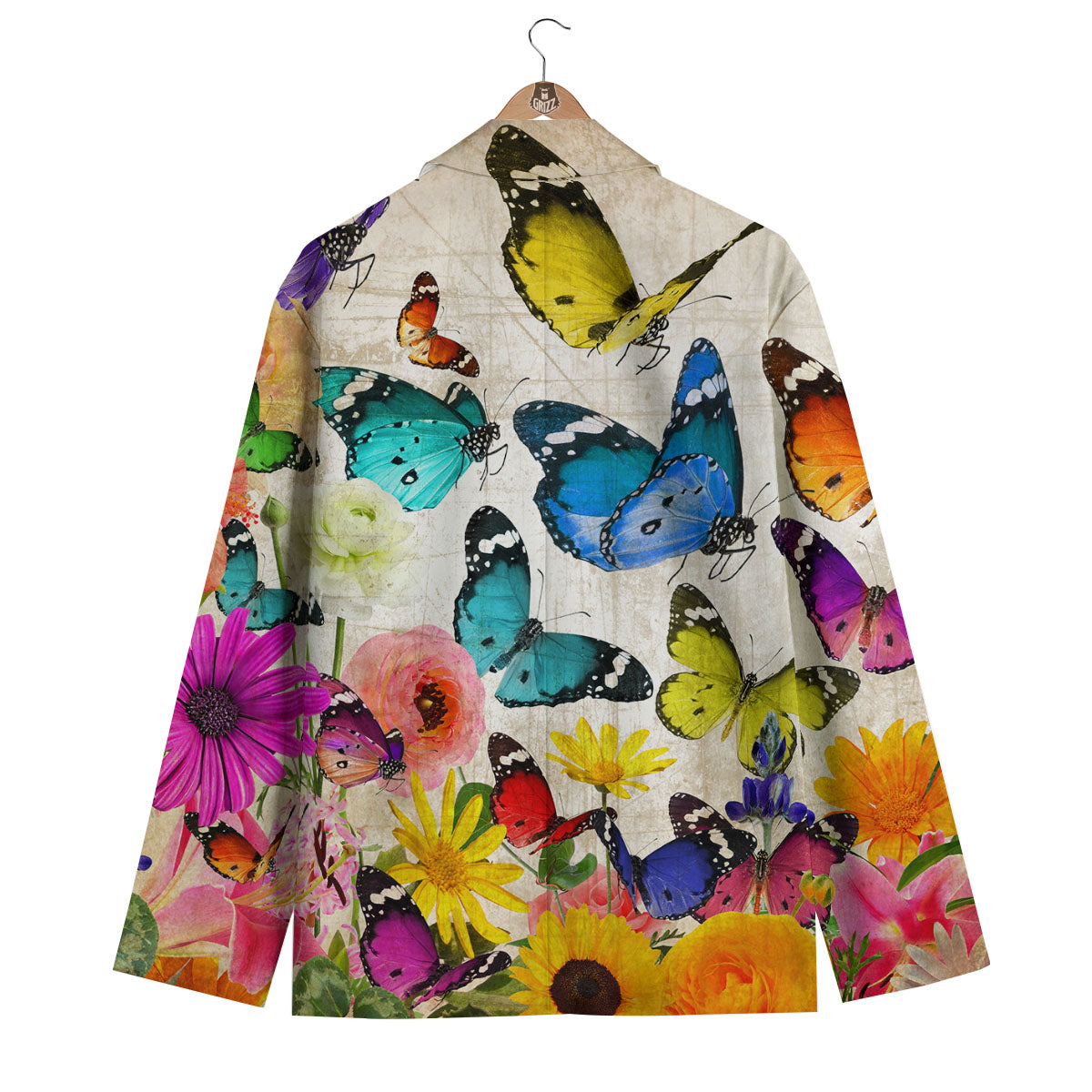 Colorful Butterfly Garden Men's Blazer-grizzshop