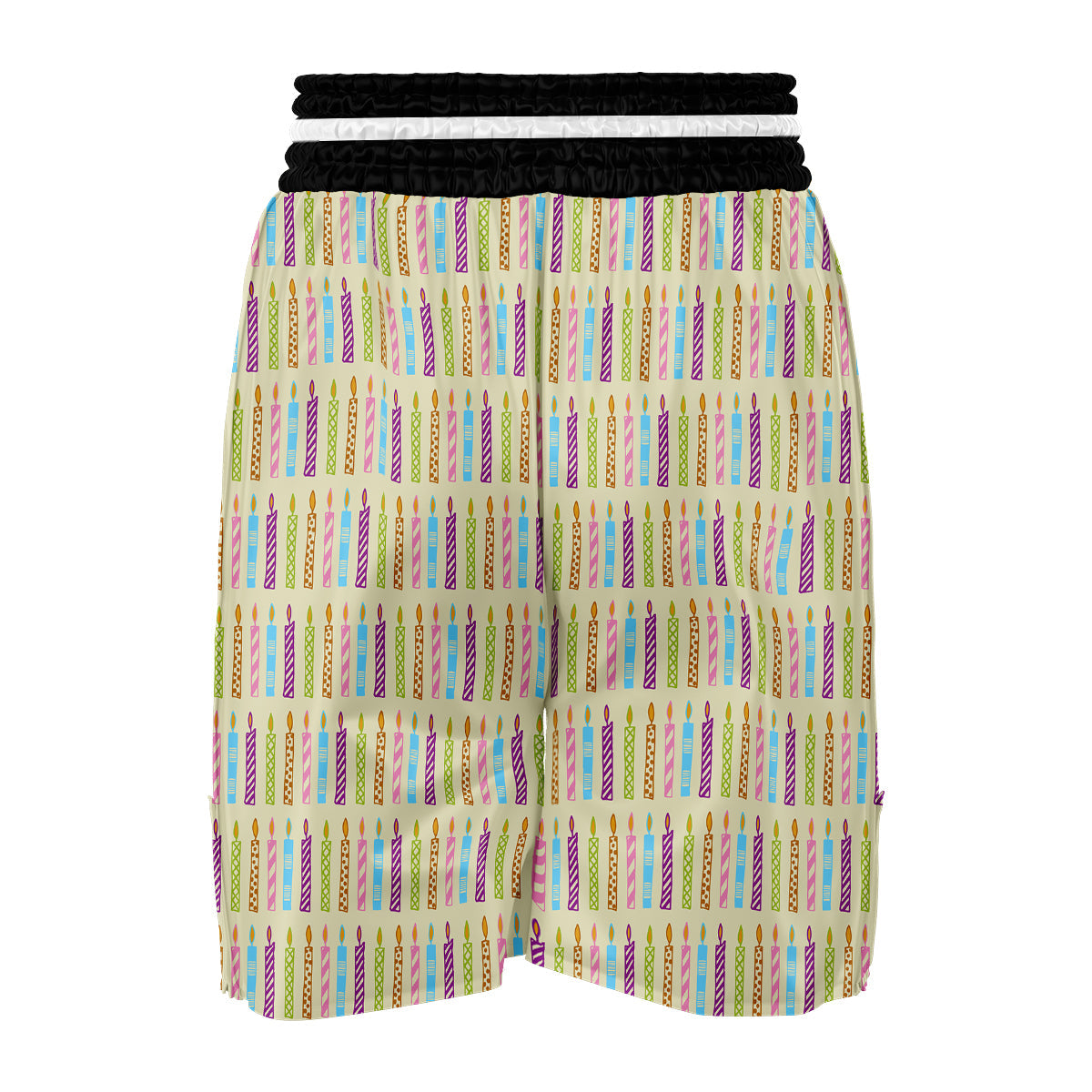 Colorful Candle Print Pattern Boxing Shorts-grizzshop