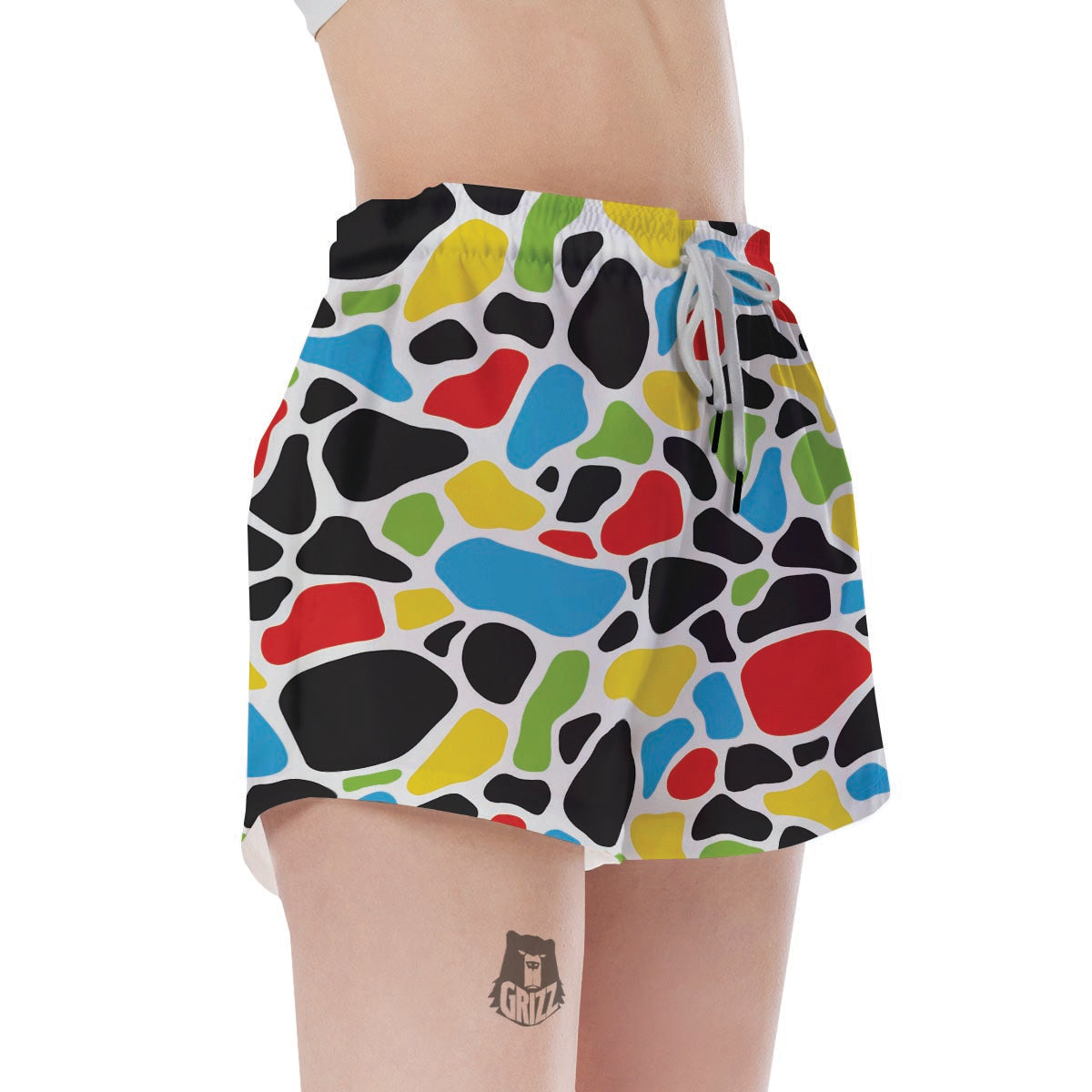 Colorful Cow Print Women's Shorts-grizzshop